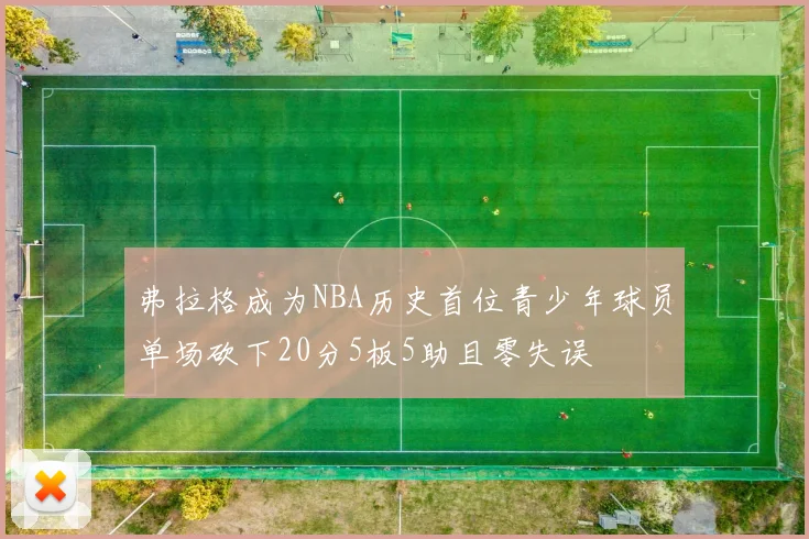 弗拉格成为NBA历史首位青少年球员单场砍下20分5板5助且零失误